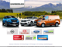Tablet Screenshot of haeberlen-automobile.de